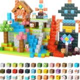 Piece Magnetic Blocks Set Building a Large Astronaut and Rocket Landscape