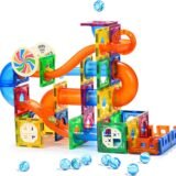 Piece Magnetic Marble Run Track with Crystal Clear Balls