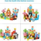 Multiple Construction Scenes Built with Astronaut Theme Magnetic Cubes