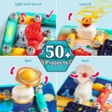 STEM Toy Functions Light Sound Spin and Launch Satellite Projects