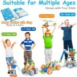 Educational toy set suitable for multiple ages from 3 to 10 years old with a step-by-step model instruction booklet.