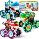 JOYIN 3 pack monster truck toys with Shark Bull and Dino designs